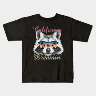 Raccoon California Dreamin’ Kids T-Shirt